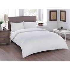 Базовый Комплект постельного белья Tac из хлопка и атласа белого цвета для двуспальной кровати Taç