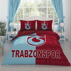 Двойной хлопковый Комплект постельного белья Tac Trabzon с логотипом Taç