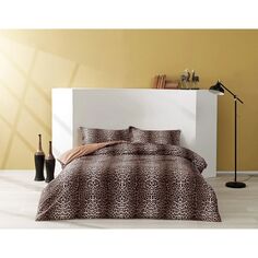 Комплект постельного белья Tac Леопардово-коричневый Taç