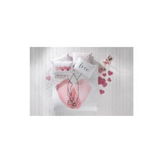 Комплект постельного белья Tac «День святого Валентина» розового цвета Taç