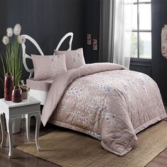 Комплект постельного белья Полный стеганый комплект Tac Sarah Four Season, двойной розовый Taç