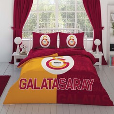 Лицензированный Tac Комплект постельного белья Tac Galatasaray с частичным логотипом Taç