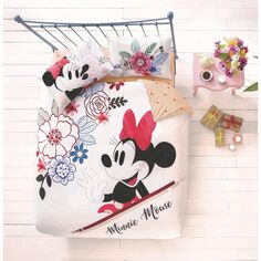 Комплект постельного белья Tac с лицензией на День матери, акварель с Минни и Микки Диснея Taç