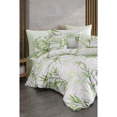 Комплект постельного белья Varol Laura Home Семейный комплект из бамбукового атласного пододеяльника - бамбук