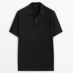 Футболка-поло Massimo Dutt Short Sleeve Cotton, черный