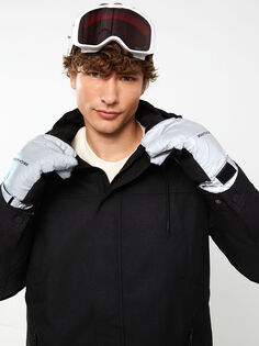 Мужские снежные перчатки с текстовым принтом LCW Accessories