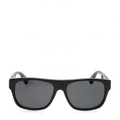 Солнечные очки GUCCI Rectangular-frame acetate sunglasses, черный