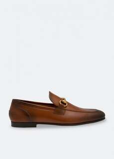 Лоферы GUCCI Jordaan moccasins, коричневый