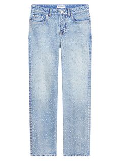 Отверстие в джинсах с низкой талией Balenciaga, синий