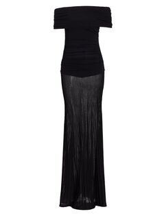 Платье Marca с открытыми плечами Khaite, черный