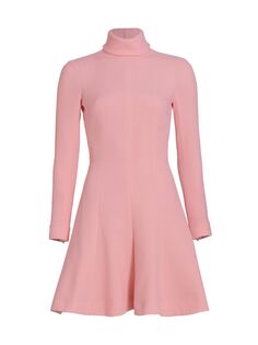 Расклешенное мини-платье Stella с высоким воротником Emilia Wickstead, розовый