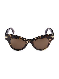 Бескомпромиссные солнцезащитные очки «кошачий глаз» 47 мм Bottega Veneta