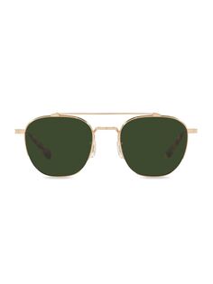 Солнцезащитные очки-авиаторы Mandeville 49MM Brunello Cucinelli &amp; Oliver Peoples, золотой