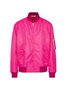 Нейлоновая куртка-бомбер Valentino, розовый