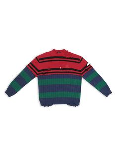 Заплатанный свитер Balenciaga, разноцветный