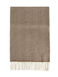Кашемировый шарф с узором Chevron Loro Piana, коричневый