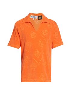 Жаккардовая рубашка поло LOEWE x Paula&apos;s Ibiza Anagram Loewe, оранжевый
