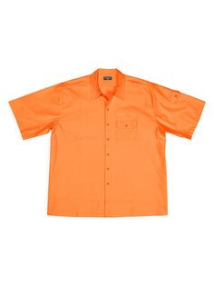 Рубашка с коротким рукавом и карманом Balenciaga, оранжевый