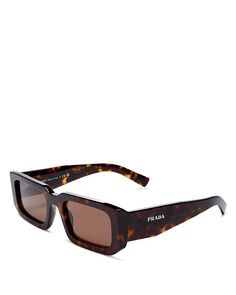 Прямоугольные солнцезащитные очки, 53 мм Prada
