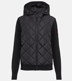 Худи HyBridge из шерсти с пуховыми вставками CANADA GOOSE, черный