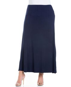 Макси-юбка больших размеров 24seven Comfort Apparel, темно-синий
