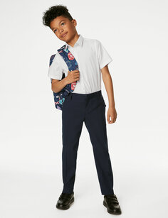 Школьные брюки узкого кроя для мальчиков (2–18 лет) Marks &amp; Spencer, темно-синий