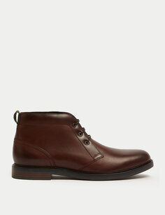Кожаные ботинки чукка Marks &amp; Spencer, коричневый