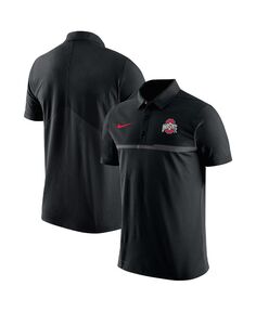 Мужская черная рубашка-поло Ohio State Buckeyes Coaches Performance Nike