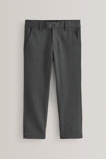 Формальные школьные брюки с приталенными штанинами Next, серый