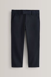 Формальные школьные брюки с приталенными штанинами Next, синий