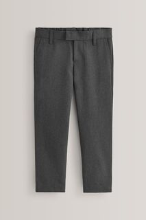 Формальные школьные брюки с приталенными штанинами Next, серый