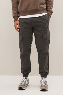 Эластичные брюки-карго в стиле милитари Next, серый