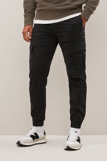 Эластичные брюки-карго в стиле милитари Next, черный