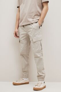Эластичные брюки-карго в стиле милитари Next, белый