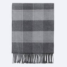 Двусторонний клетчатый шарф Zara, серый