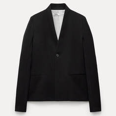 Блейзер Zara ZW Collection With Button, черный