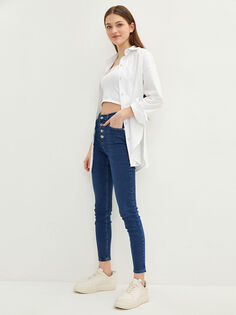 Женские джинсовые брюки Rodeo с высокой талией и карманами с высокой талией LCW Jeans