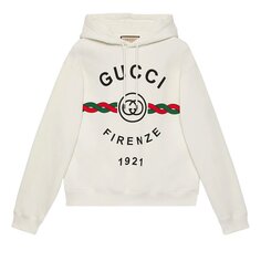 Толстовка Gucci Firenze 1921 Hooded Sweatshirt White, белый