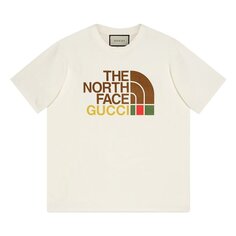 Футболка The North Face x Gucci Oversize T-Shirt Ivory, слоновая кость