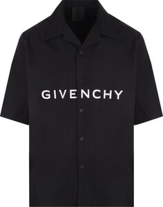 Рубашка Givenchy Short-Sleeve Collar Boxy Fit Shirt &apos;Black&apos;, черный