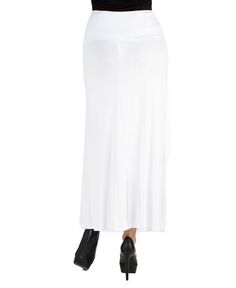 Женская макси-юбка больших размеров с эластичной резинкой на талии 24seven Comfort Apparel, белый