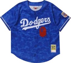 Футболка BAPE x Mitchell &amp; Ness Dodgers Jersey &apos;Blue&apos;, синий