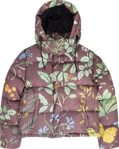 Пуховик Loewe Herbarium Hooded Puffer &apos;Multicolor&apos;, разноцветный