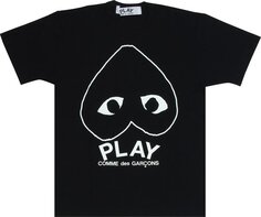 Футболка Comme des Garçons PLAY Logo T-Shirt &apos;Black&apos;, черный