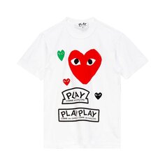 Футболка Comme des Garçons PLAY Misc Logo T-Shirt &apos;White&apos;, белый