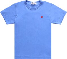 Футболка Comme des Garçons PLAY Small Red Heart Tee &apos;Blue&apos;, синий