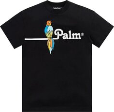Футболка Palm Angels Parrot Classic Tee &apos;Black/White&apos;, черный