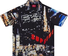 Рубашка Supreme City Lights Rayon Short-Sleeve Shirt &apos;Black&apos;, черный