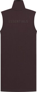 Футболка Fear of God Essentials Sleeveless T-Shirt Dress Plum, коричневый