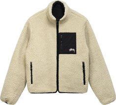 Куртка Stussy 8 Ball Sherpa Jacket &apos;Natural&apos;, кремовый